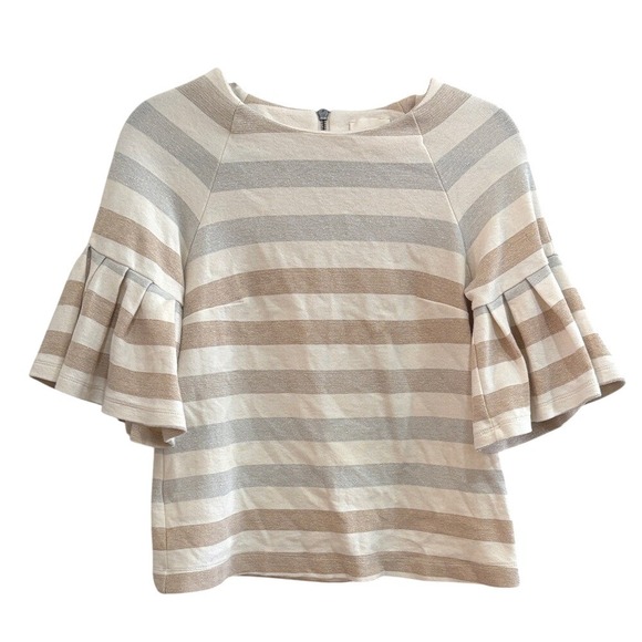 Maeve Anthropology Striped Bell Sleeve XS - Picture 1 of 8